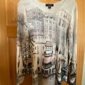 Karen Kane Architectural Print Sweater